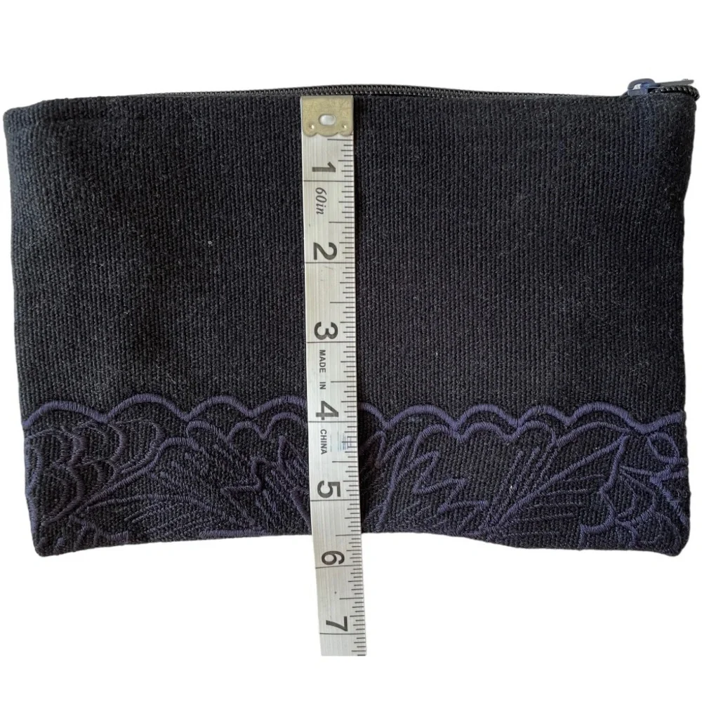 Made in Mexico Blue Embroidered Make-up Bag NWT